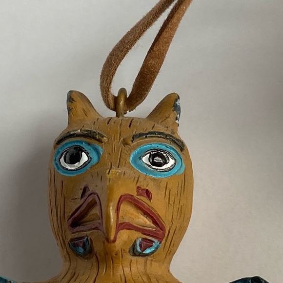 Golder Image Totem Pole Ornament Hand-crafted Reproduction Alaska New tag 5” - Picture 11 of 14